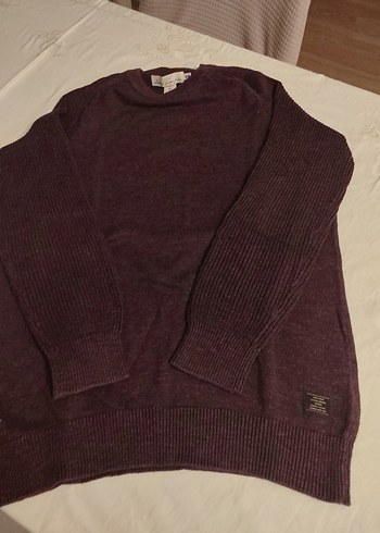 Bordo Yün Erkek Triko Kazak - Görsel 3