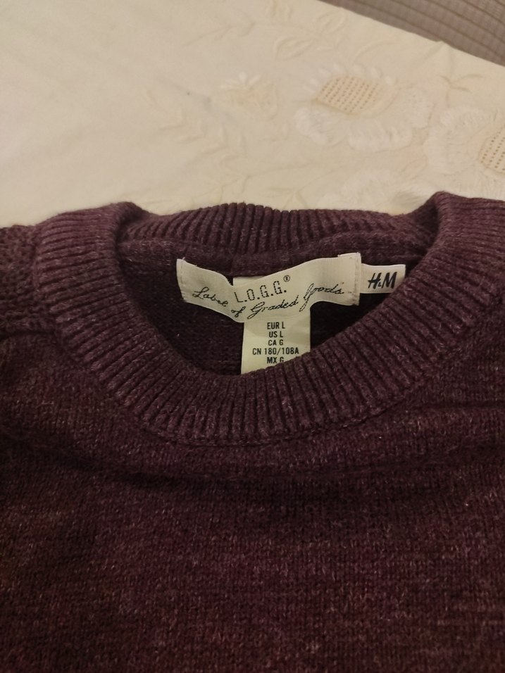 Bordo Yün Erkek Triko Kazak - Görsel 4