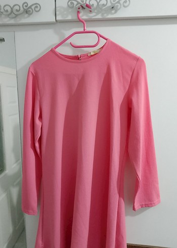 Pembe Uzun Kollu Midi Tunik - Görsel 2