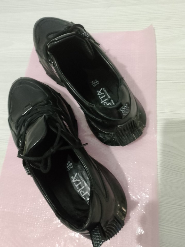 Siyah Bağcıklı deri Erkek Spor Ayakkabı - Görsel 4