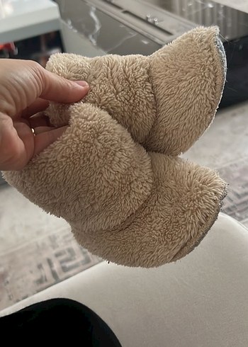 Kızlar için Kahverengi Sıcak Kürklü Terlik - Görsel 6