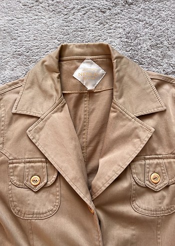 Vintage Bej Kadın Midi Trençkot - Görsel 3