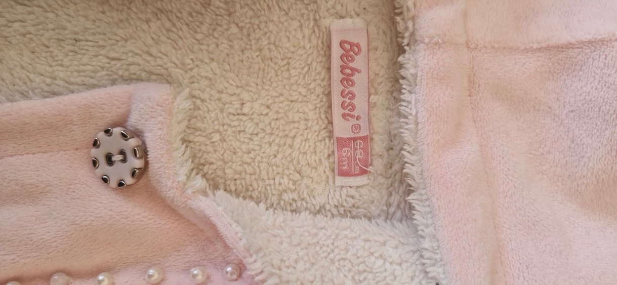 Düğmeli Pembe Bebek Kız ceket - Görsel 2