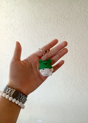 Pembe Örgü Tavşan Anahtarlık - Görsel 4