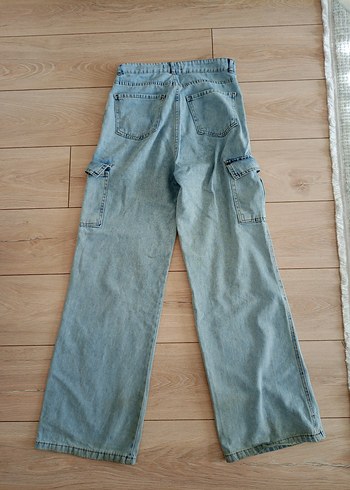 Geniş Kesim Mavi Kadın Denim Pantolon - Görsel 2