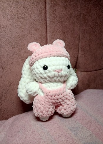 Pembe Peluş Tavşan Oyuncak - Görsel 3