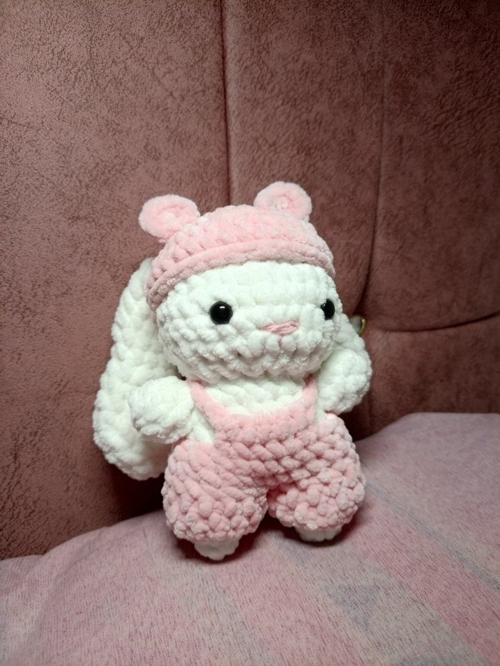 Pembe Peluş Tavşan Oyuncak - Görsel 3