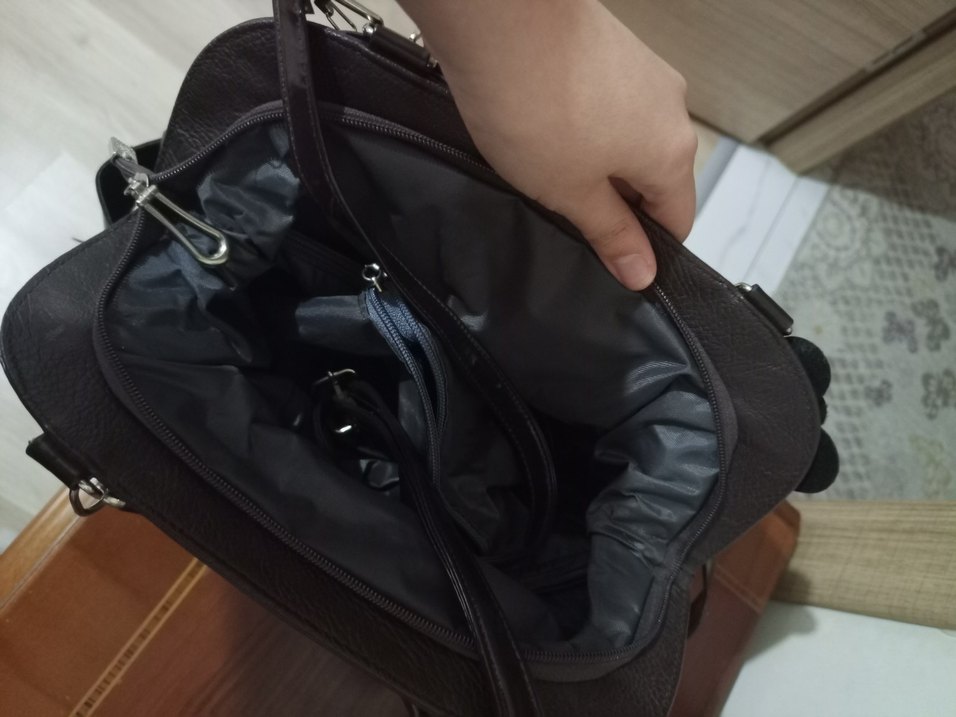 Klasik Siyah Deri Gotik Tokalı Çanta - Görsel 3