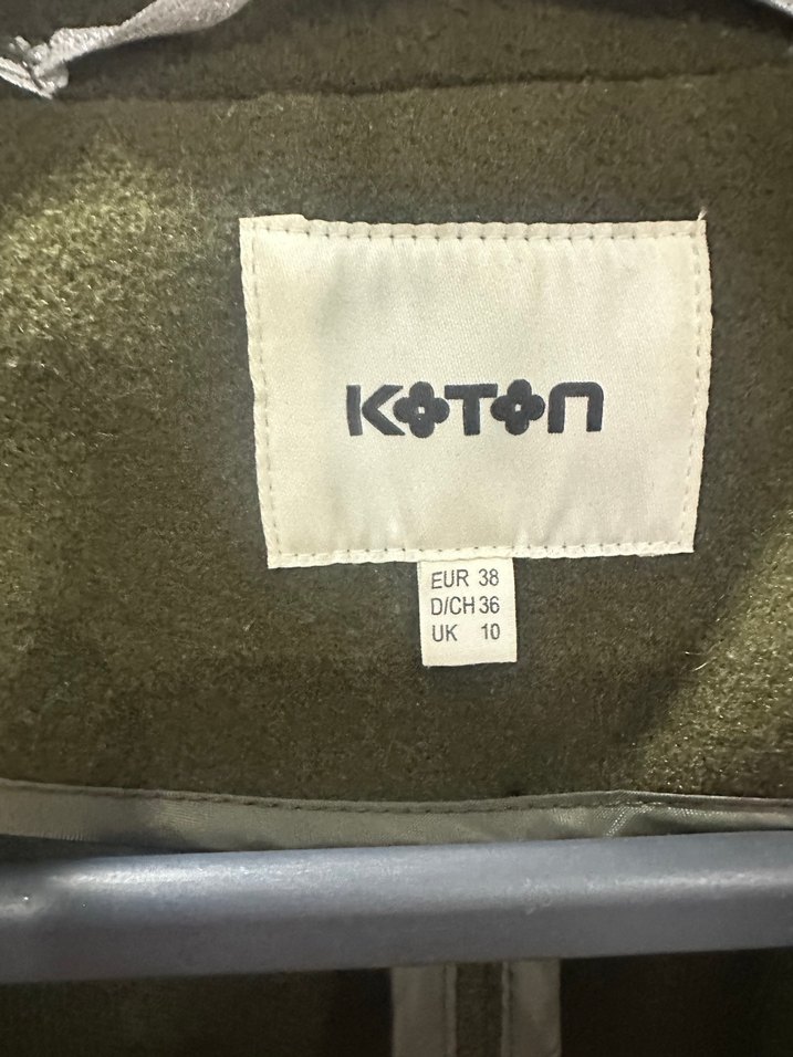 Haki Renk Tek Düğmeli Kaban - Görsel 2