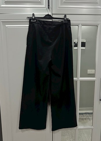 Siyah Kemerli Kadın Kumaş Pantolon - Görsel 2