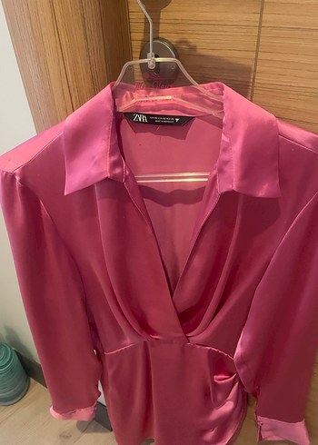 Saten zara gömlek elbise bir kaç saat kullanıldı - Görsel 2