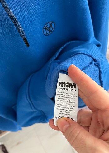 Mavi Kadın Kapüşonlu Sweatshirt - Görsel 4