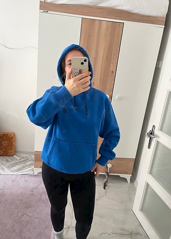 Mavi Kadın Kapüşonlu Sweatshirt - Görsel 5