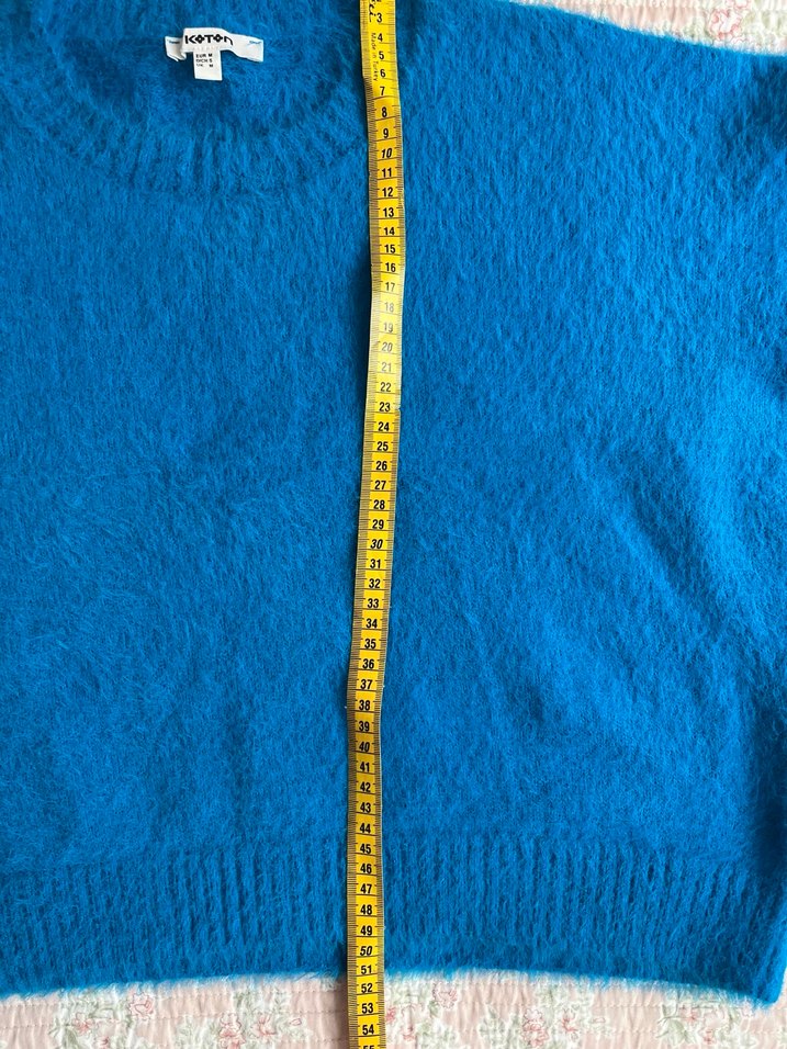 Koton Mavi Örgü Kadın Kazak - Görsel 3