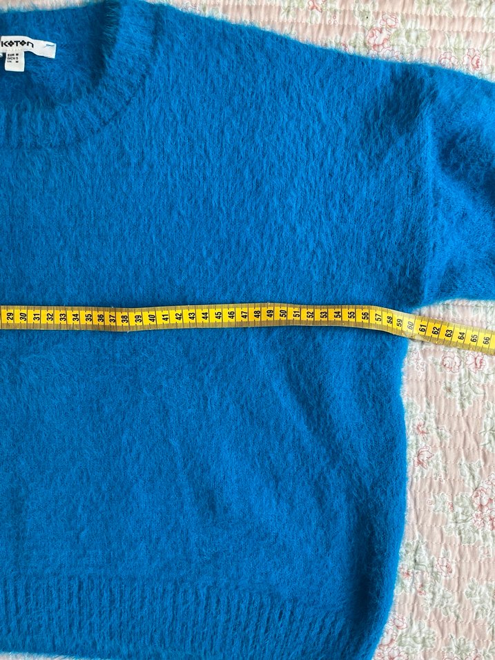 Koton Mavi Örgü Kadın Kazak - Görsel 4