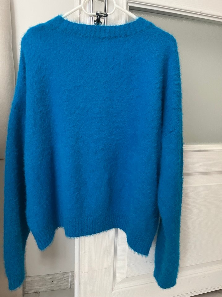 Koton Mavi Örgü Kadın Kazak - Görsel 2