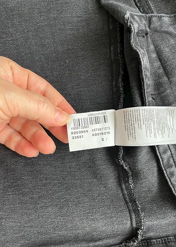 Mavi bomber antrasit renk Denim Ceket - Görsel 5