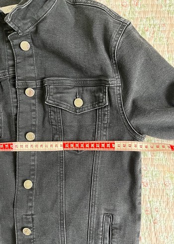 Mavi bomber antrasit renk Denim Ceket - Görsel 6