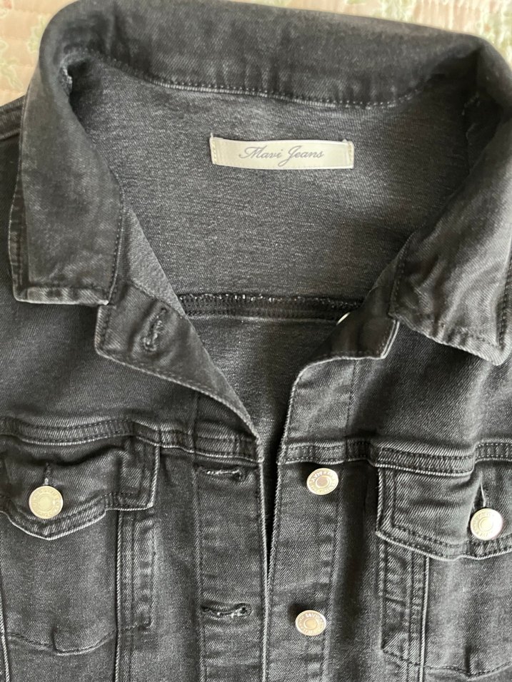 Mavi bomber antrasit renk Denim Ceket - Görsel 2