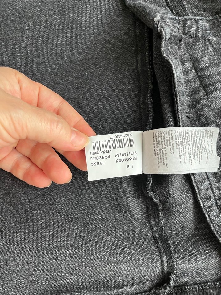 Mavi bomber antrasit renk Denim Ceket - Görsel 5