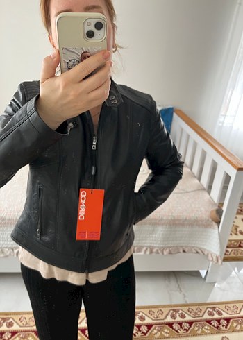 Derimod kylie sıfır etiketli deri mont - Görsel 3