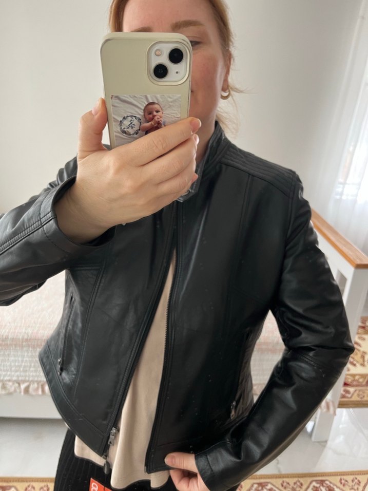 Derimod kylie sıfır etiketli deri mont - Görsel 4