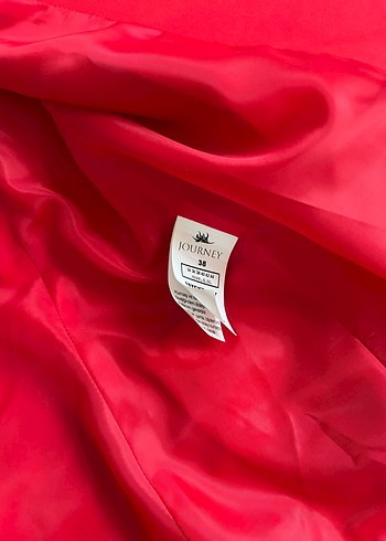 Journey Düğmeli Kırmızı Uzun Kollu Kadın Blazer - Görsel 4