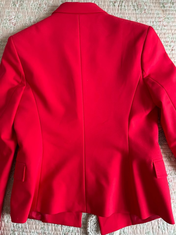 Journey Düğmeli Kırmızı Uzun Kollu Kadın Blazer - Görsel 3