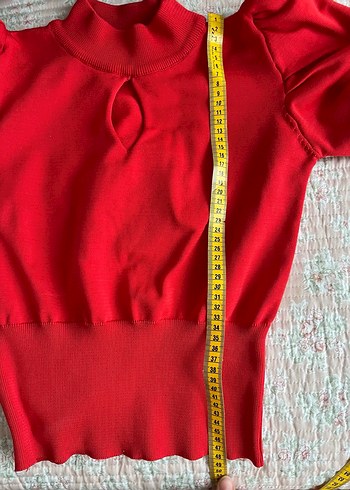 Kırmızı Yarım Balıkçı Yaka Kadın Kazak - Görsel 4