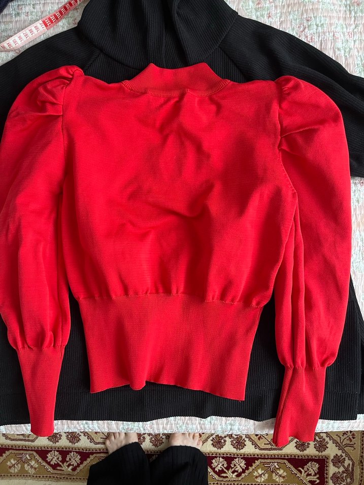 Kırmızı Yarım Balıkçı Yaka Kadın Kazak - Görsel 2