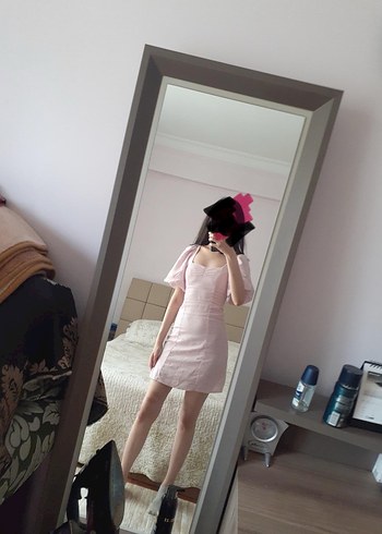 H&M pudra pembesi elbise - Görsel 3