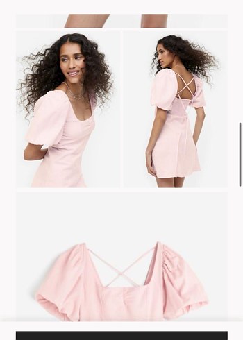 H&M pudra pembesi elbise - Görsel 2
