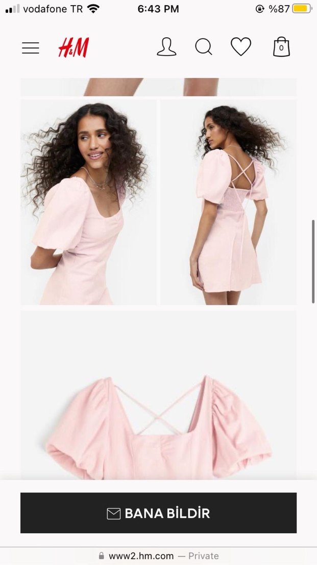 H&M pudra pembesi elbise - Görsel 2