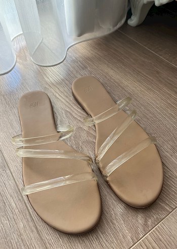 H&M Şeffaf Bantlı Bej Kadın Terlik - Görsel 2