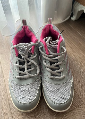 Gri Kadın Spor Ayakkabı Dolgu Topuklu - Görsel 2