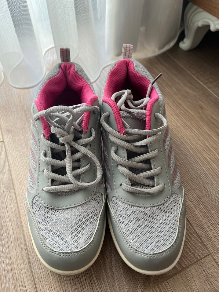 Gri Kadın Spor Ayakkabı Dolgu Topuklu - Görsel 2