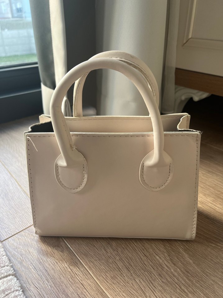 Beyaz Deri Kadın El Çantası - Görsel 2