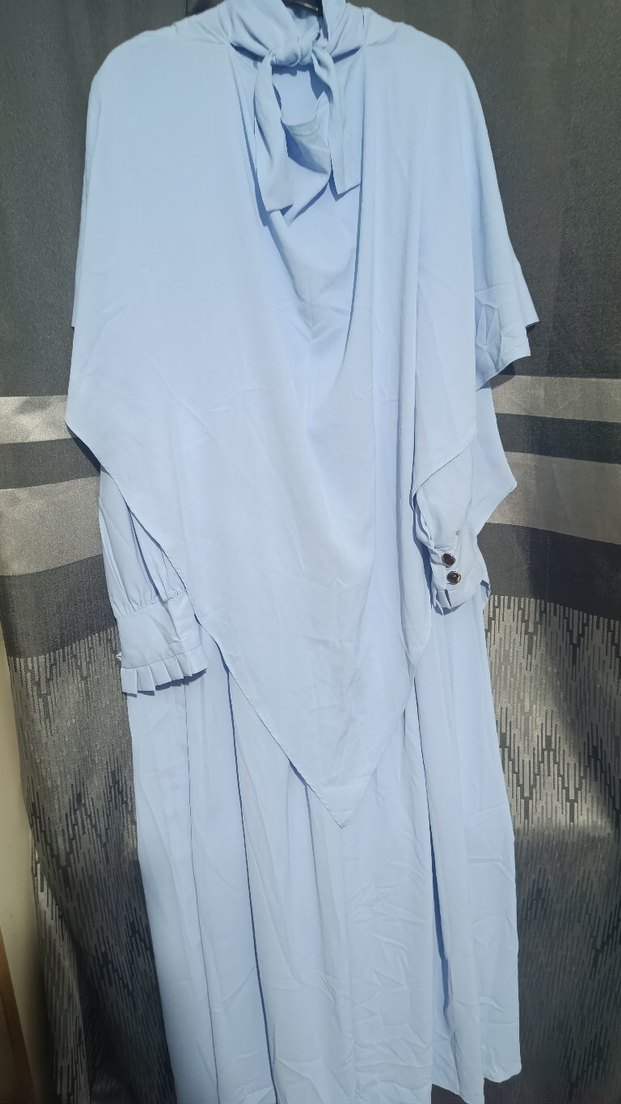 Mavi İpek Görünümlü Kadın Sargısı - Görsel 4