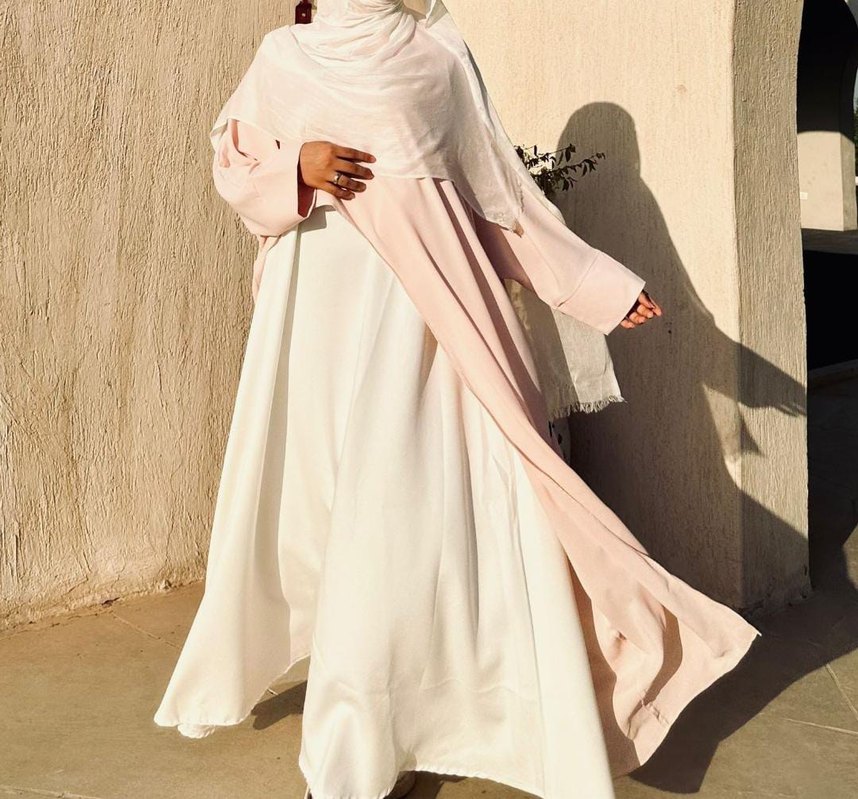 Uzun Beyaz Salaş Elbise - Görsel 2