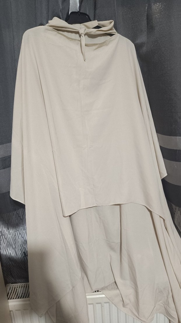 Bohem Etnik Desenli Uzun ten rengi Kadın Elbise - Görsel 5