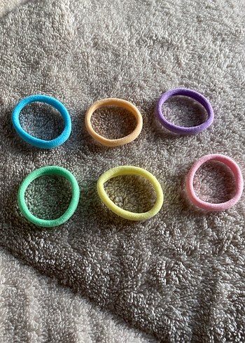 Renkli lastik toka 6 adet - Görsel 2