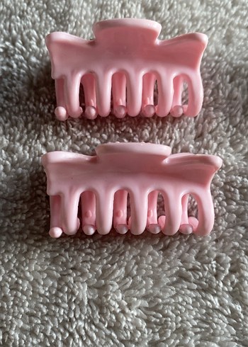 Pembe Fırfırlı Plastik Toka Seti - Görsel 2