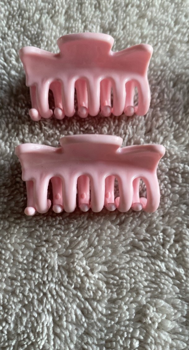 Pembe Fırfırlı Plastik Toka Seti - Görsel 3