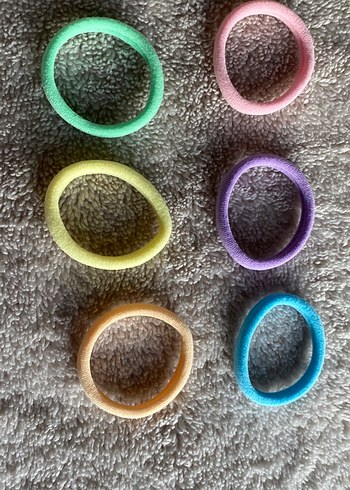 Renkli lastik tokalar 6 adet - Görsel 2