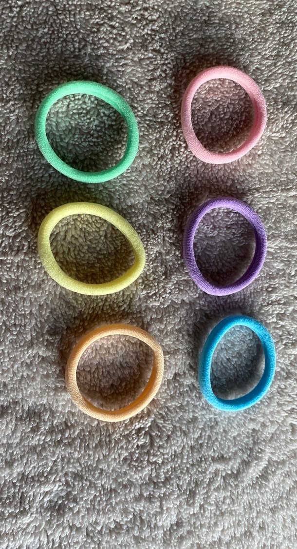 Renkli lastik tokalar 6 adet - Görsel 2