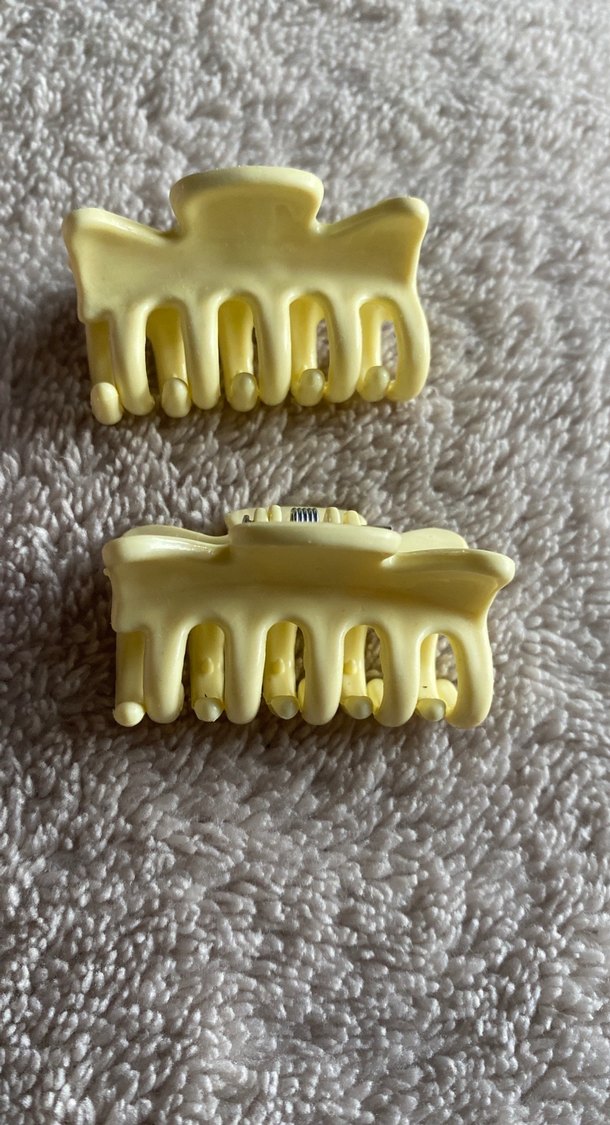 Sarı Plastik Mandal Toka Seti - Görsel 2