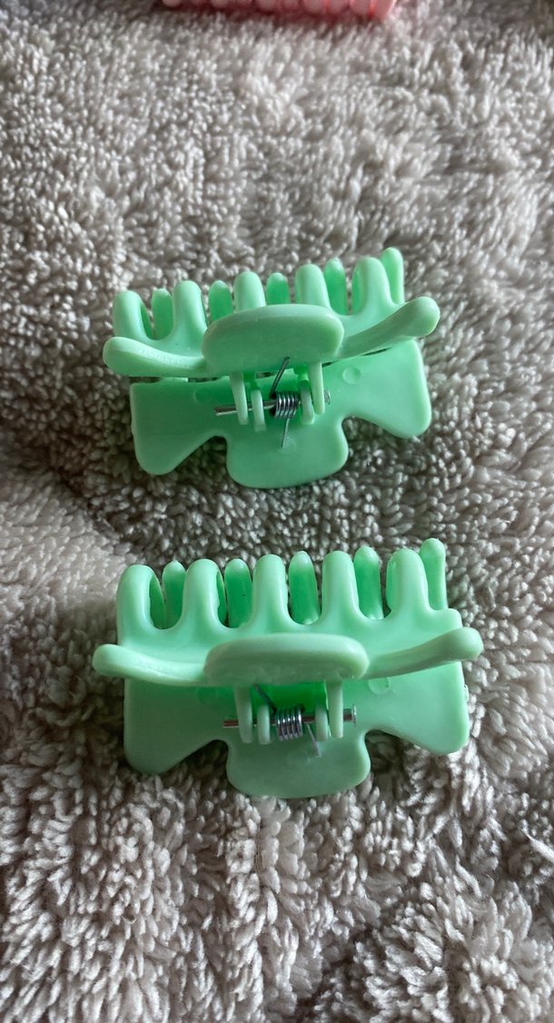 Minik yeşil kıskaçlı toka 2 adet - Görsel 3