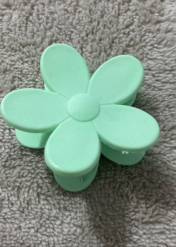 Kıskaçlı çiçek şeklinde yeşil renk kıskaçlı toka - Görsel 9