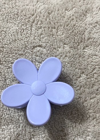 Mor renkli kıskaçlı çiçek şeklinde toka - Görsel 2