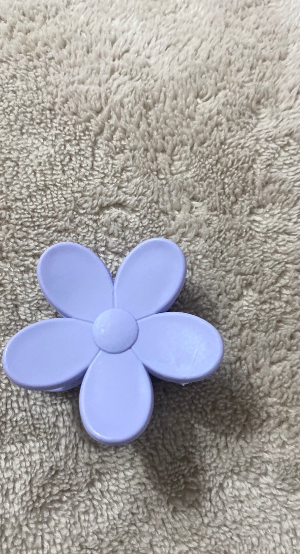 Mor renkli kıskaçlı çiçek şeklinde toka - Görsel 2